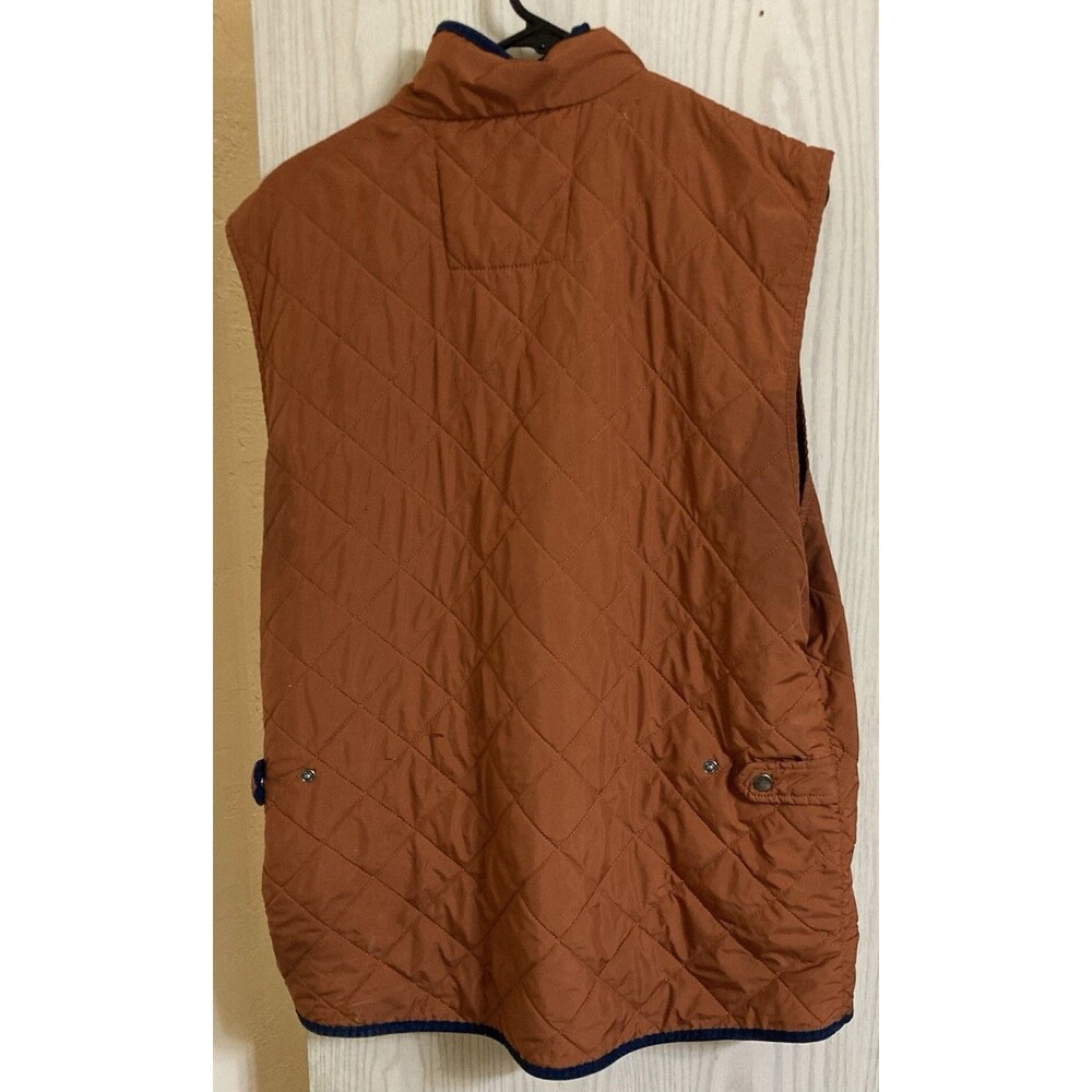 Southern Marsh men's orange red full zip vest embroidered logo size L - Picture 2 of 16